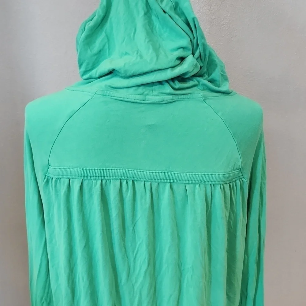 Victoria's Secret Moda International green slouchy quarter zip hoodie